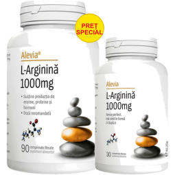 Pachet LArginina 1000mg 90cp+30cp - ALEVIA