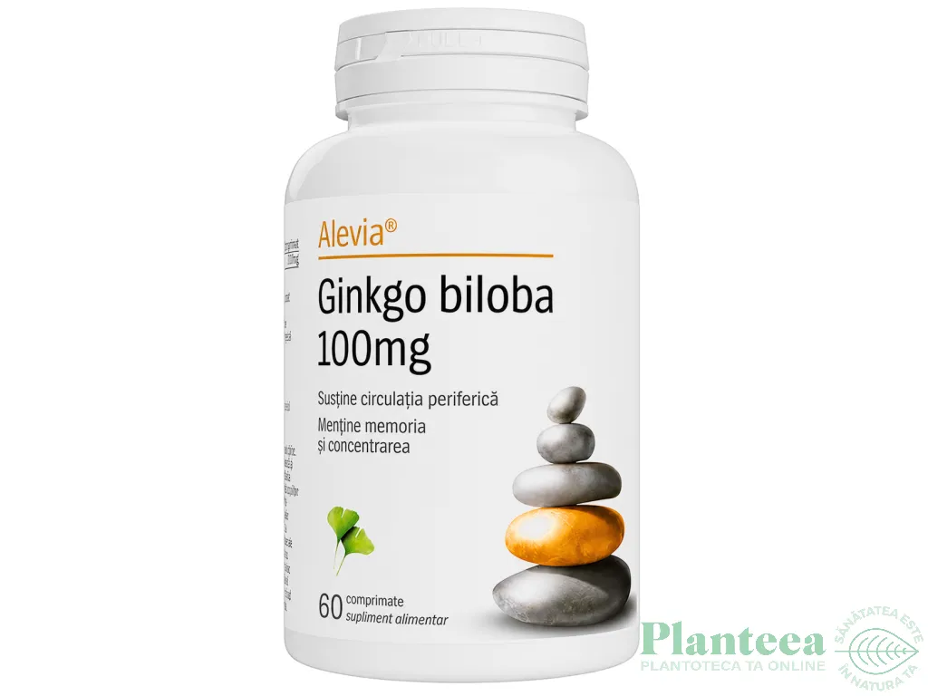 Ginkgo biloba 100mg 1x60cp - ALEVIA