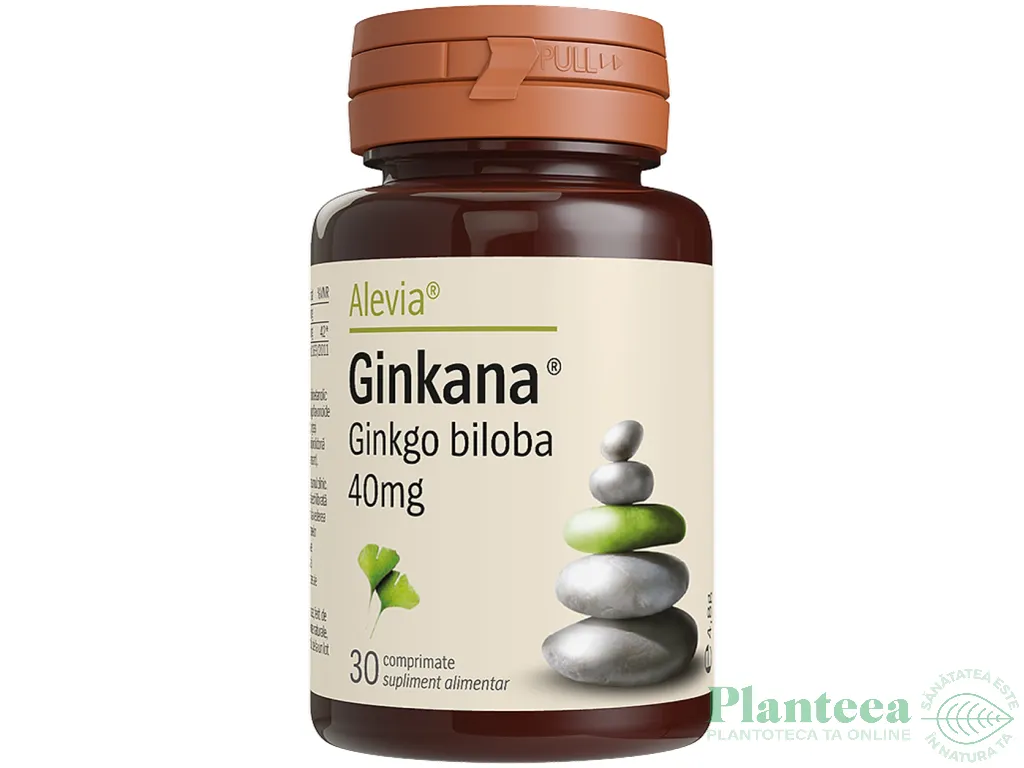 Ginkgo biloba 40mg Ginkana 1x30cp - ALEVIA