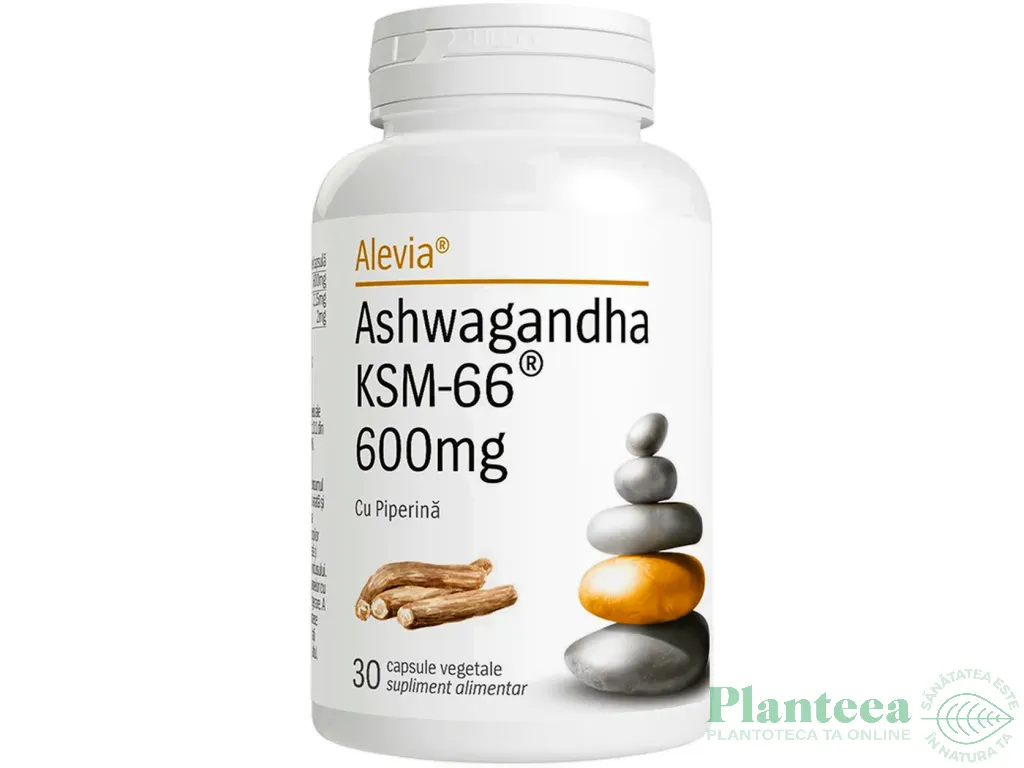 Ashwagandha KSM~66 600mg piperina 30cps - ALEVIA