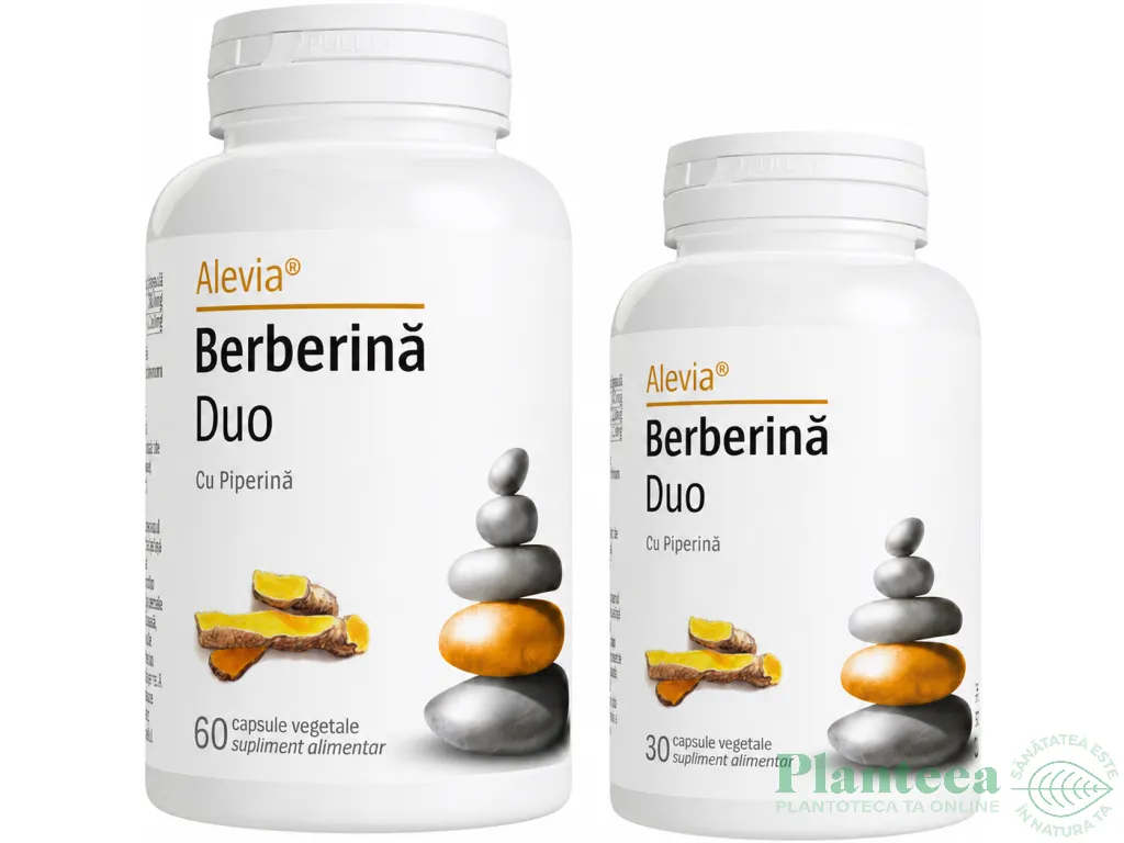 Berberina duo piperina 500mg 60cps - ALEVIA