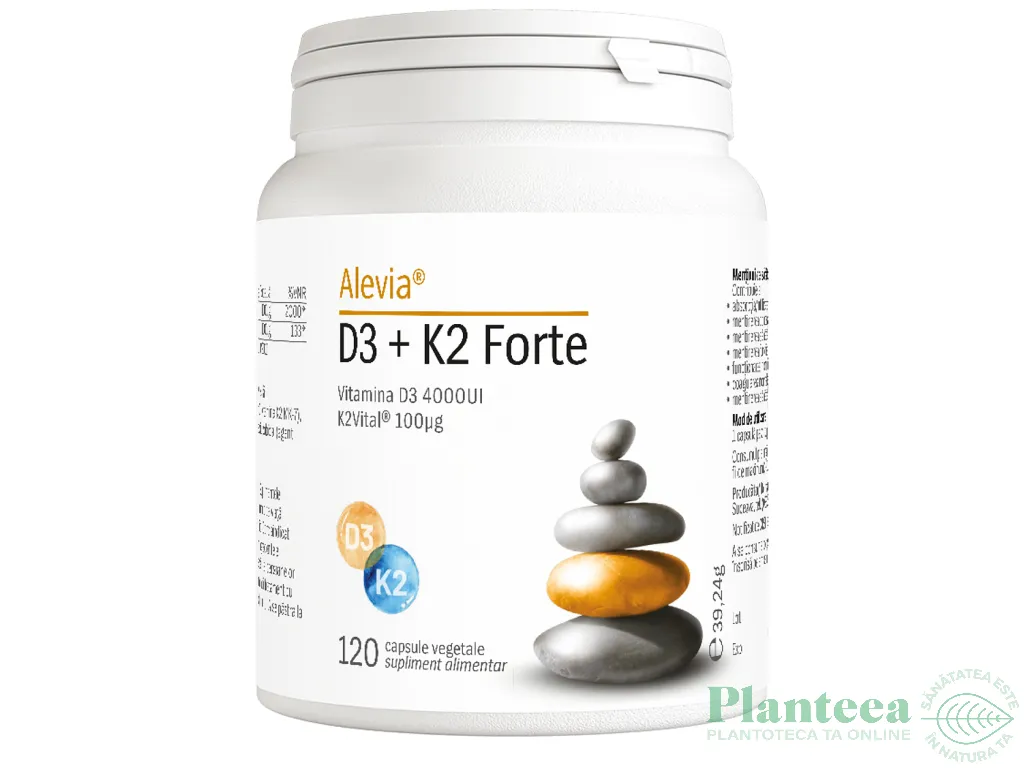 Vitamine D3 K2 forte 120cps - ALEVIA