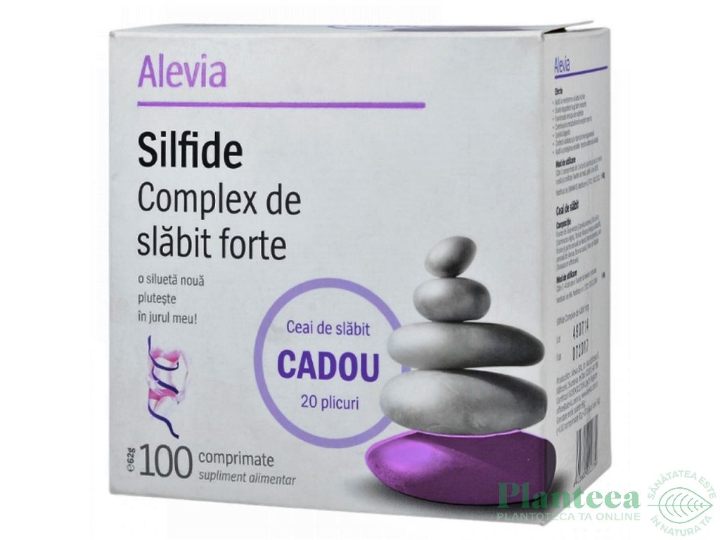 Alevia Silfide Complex de slabit forte capsule + Ceai de slabit. | Farmacia Ardealul