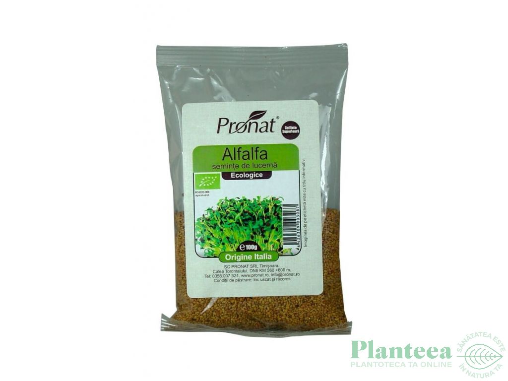 Seminte lucerna [alfalfa] pt germinat eco 100g - PRONAT