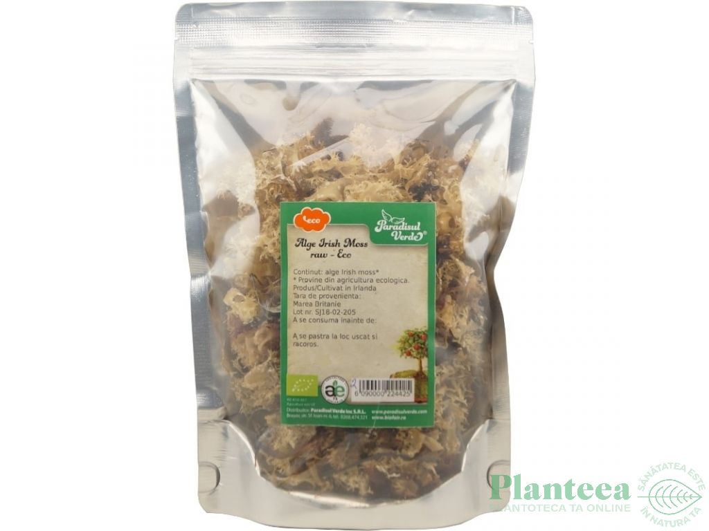 Alge irish moss uscate raw eco 125g - PARADISUL VERDE