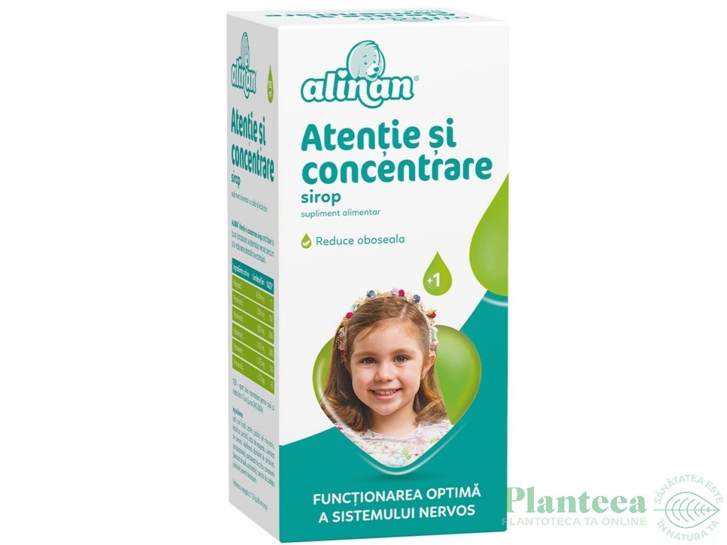 Sirop atentie concentrare copii +1an Alinan 150ml - FITERMAN