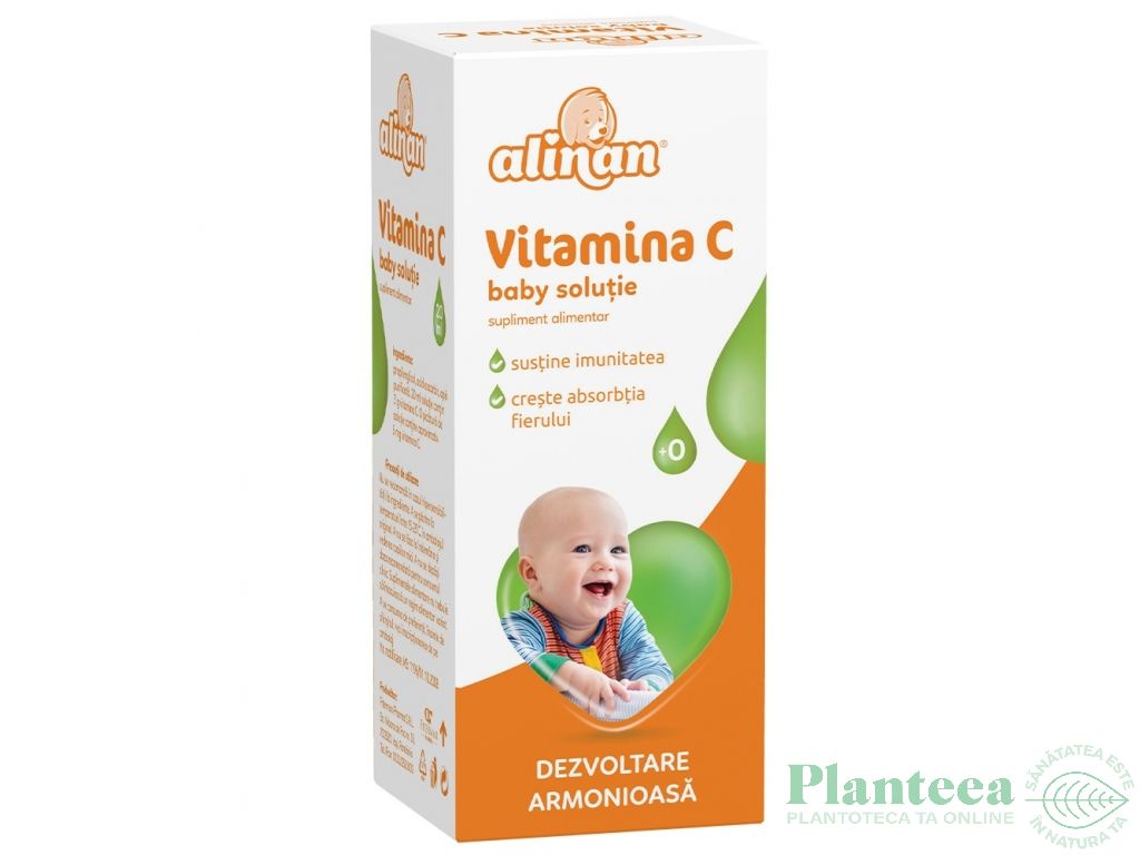 Solutie vitamina C bebe +0luni Alinan 20ml - FITERMAN
