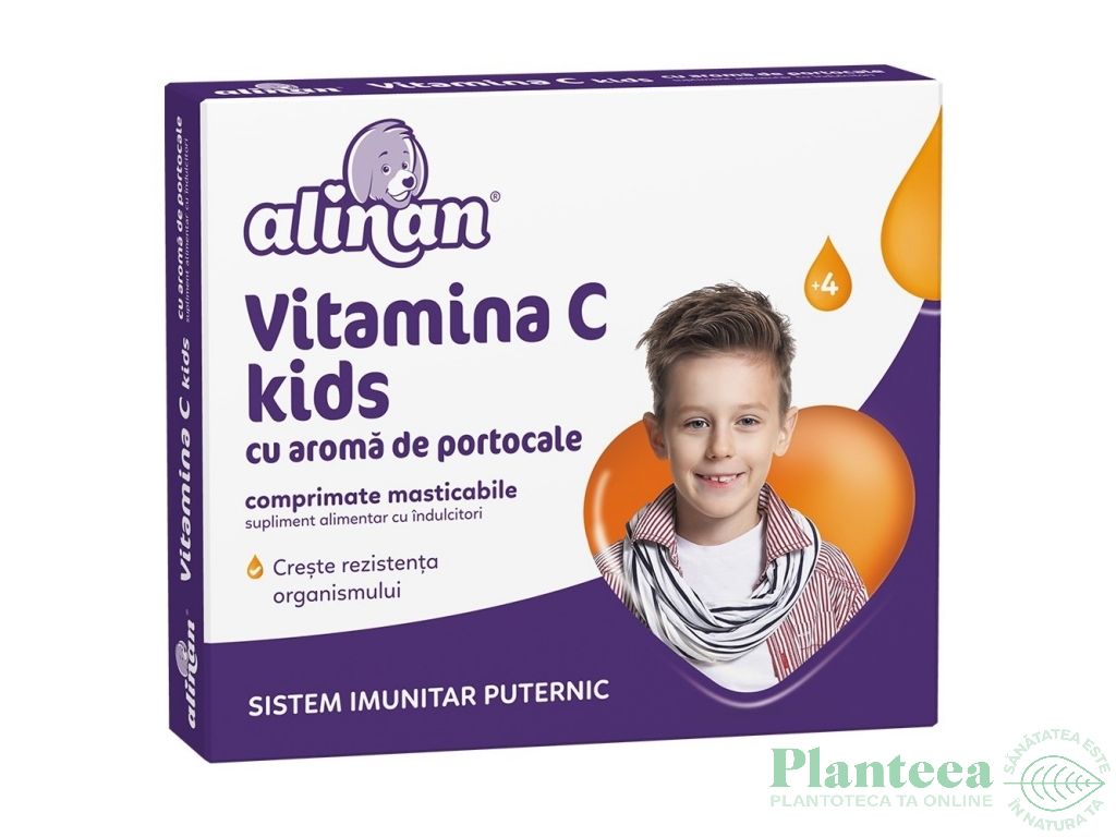 Vitamina C portocale copii Alinan 20cp - FITERMAN