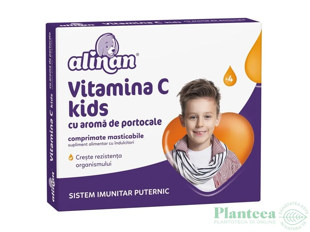 Vitamina C portocale copii Alinan 20cp - FITERMAN