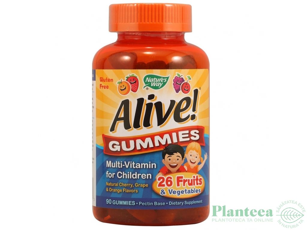 Alive gummies multivitamine copii 90jl - NATURES WAY