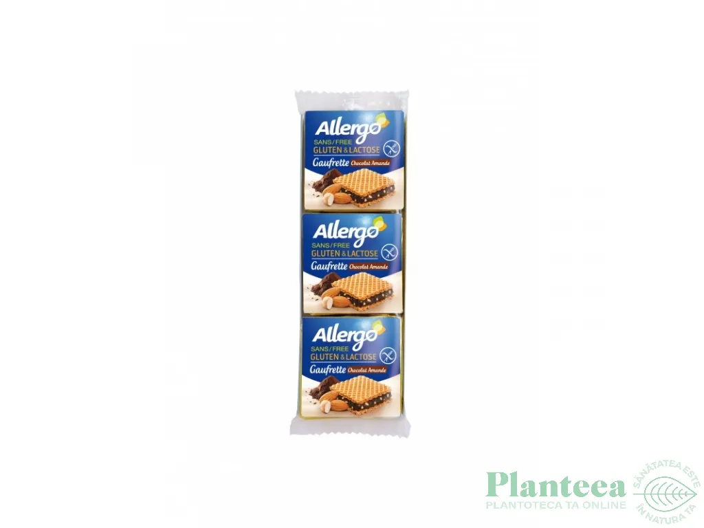 Napolitane ciocolata migdale fara gluten 63g - ALLERGO