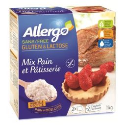 Premix paine patiserie fara gluten 2x500g - ALLERGO