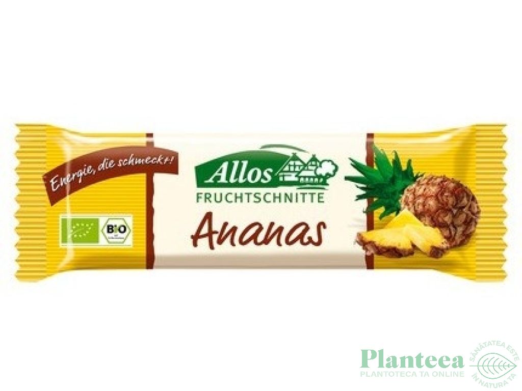 Baton vegan fructe ananas 100% 30g - ALLOS