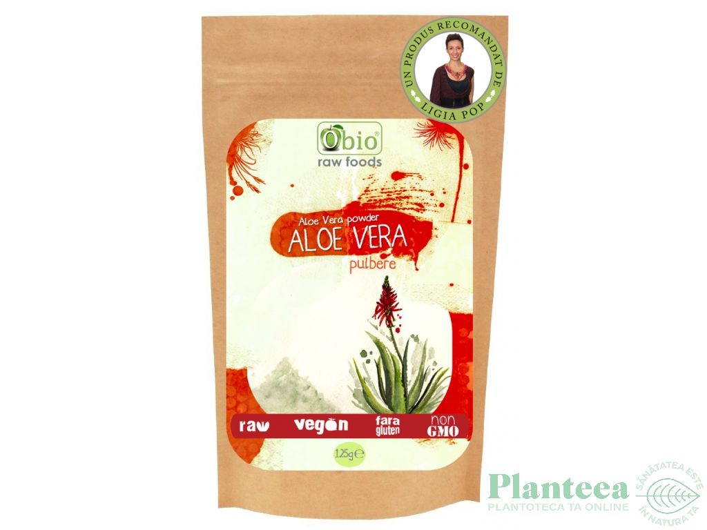 Pulbere aloe vera raw 125g - OBIO