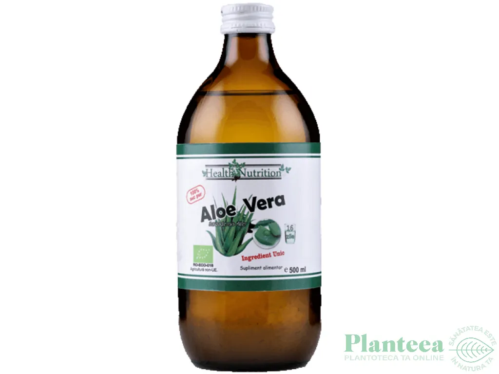 Suc aloe vera micropulpa 100% pur bio 500ml - HEALTH NUTRITION
