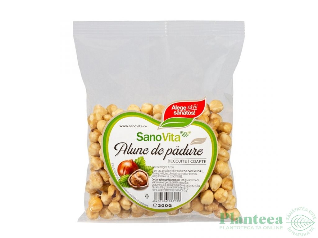 Alune padure coapte decojite 200g - SANOVITA