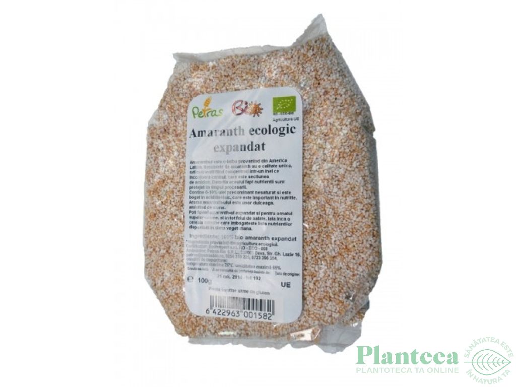 Amarant expandat boabe 100g - PETRAS BIO