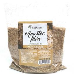 Amestec fibre tarate psyllium seminte in zdrobit 250g - ECONATUR