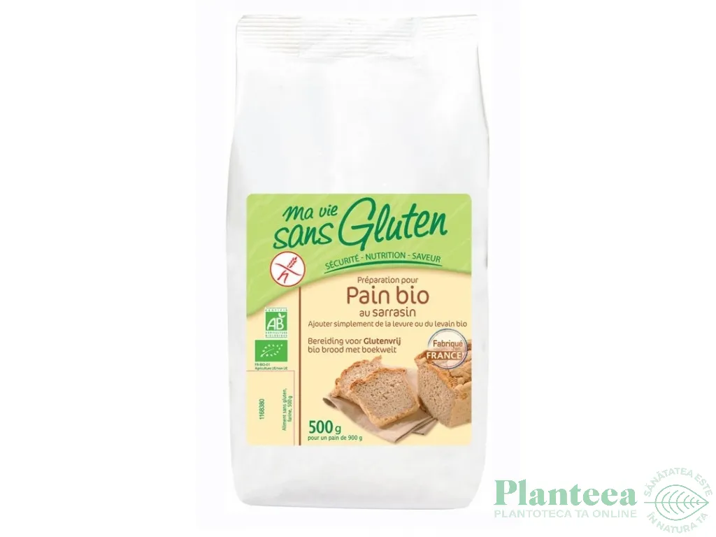 Premix paine hrisca fara gluten eco 500g - MA VIE SANS GLUTEN