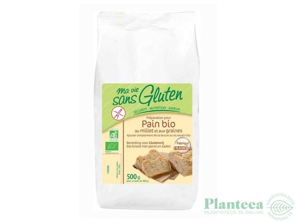 Premix paine mei seminte fara gluten eco 500g - MA VIE SANS GLUTEN