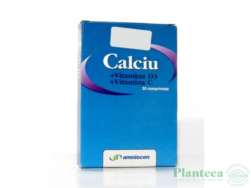 Calciu D3 vitamina C 20cp - AMNIOCEN