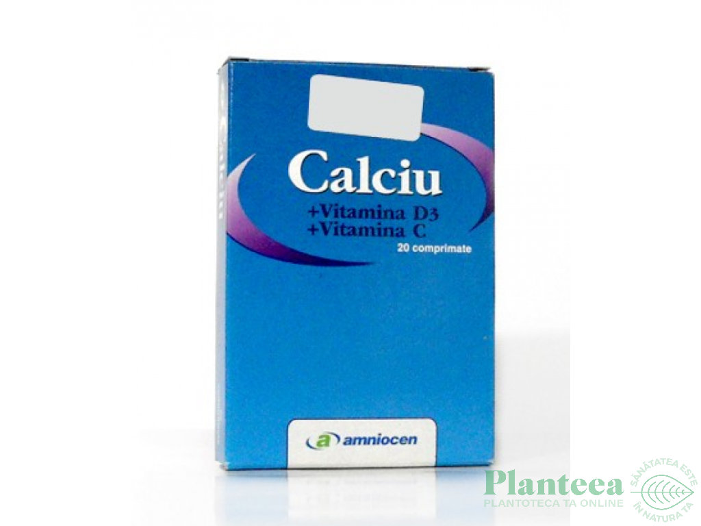 Calciu D3 vitamina C 20cp - AMNIOCEN