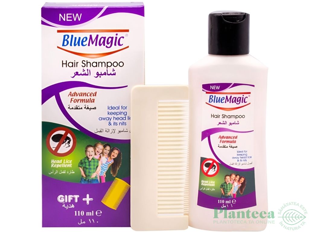 Sampon impotriva paduchilor pieptan inclus Blue Magic 110ml - UKIP COSMETIC