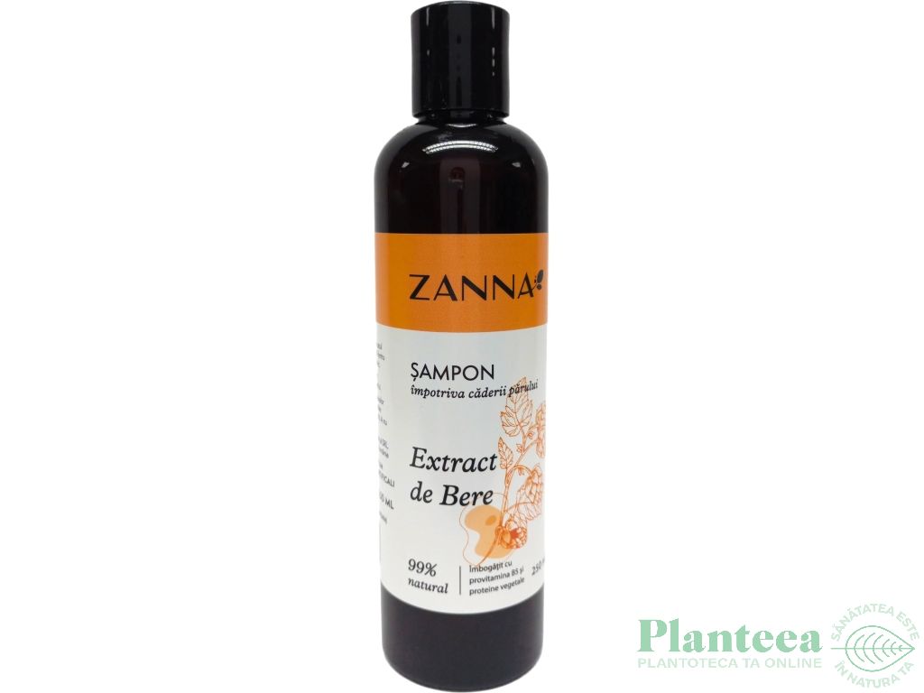 Sampon impotriva caderii parului extract bere 250ml - ZANNA