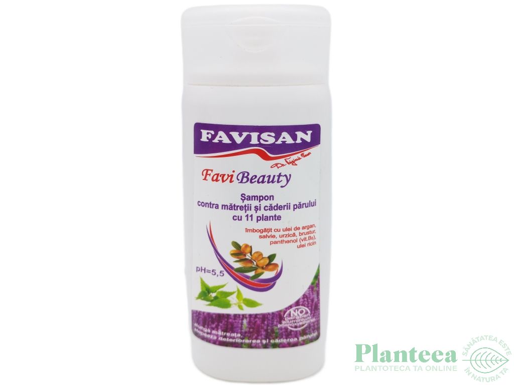 Sampon contra matretii caderii parului 11plante FaviBeauty 200ml - FAVISAN
