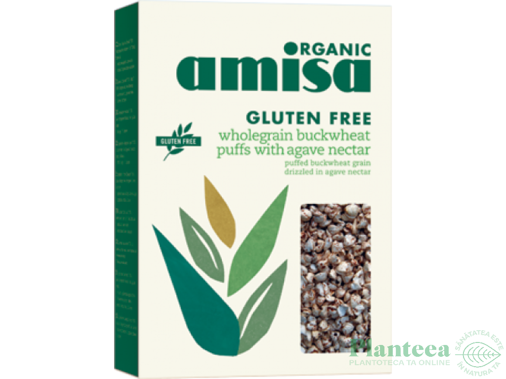 Pufarine hrisca integrala agave fara gluten eco 225g - AMISA