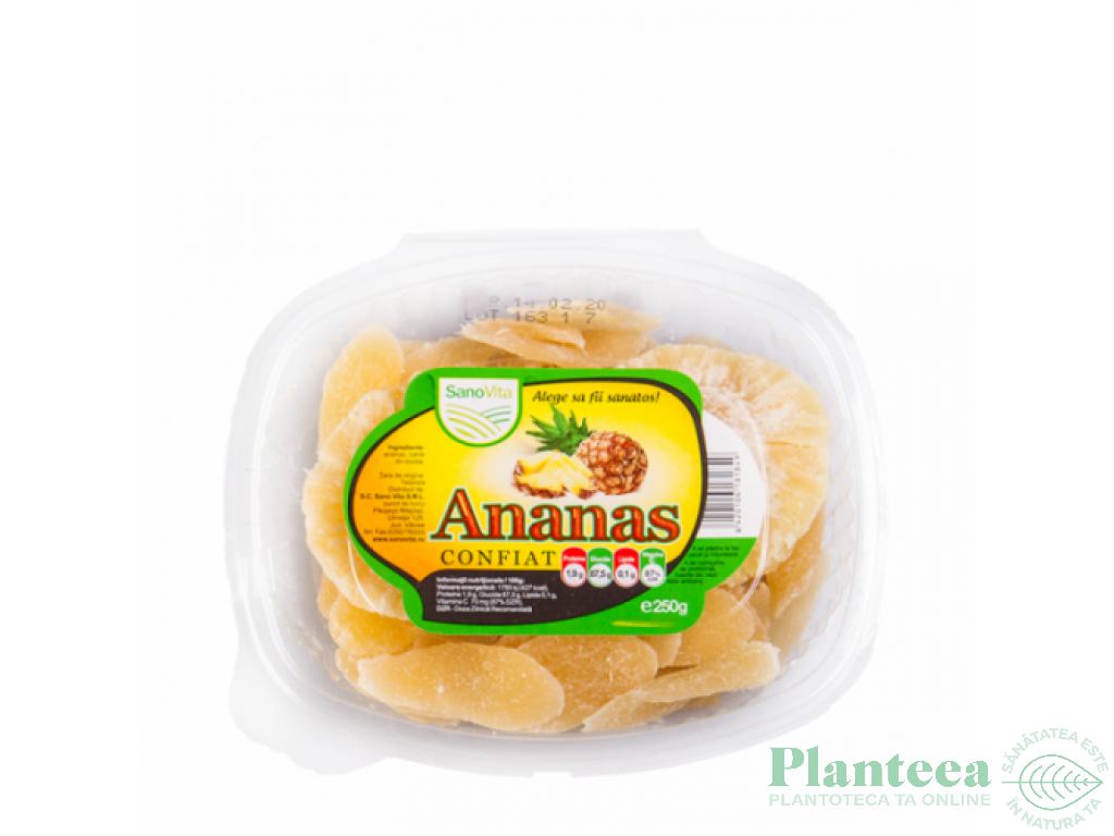 Ananas confiat 250g - SANOVITA