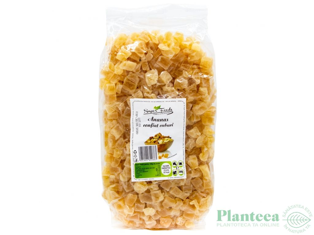 Ananas confiat 1kg - SUPERFOODS