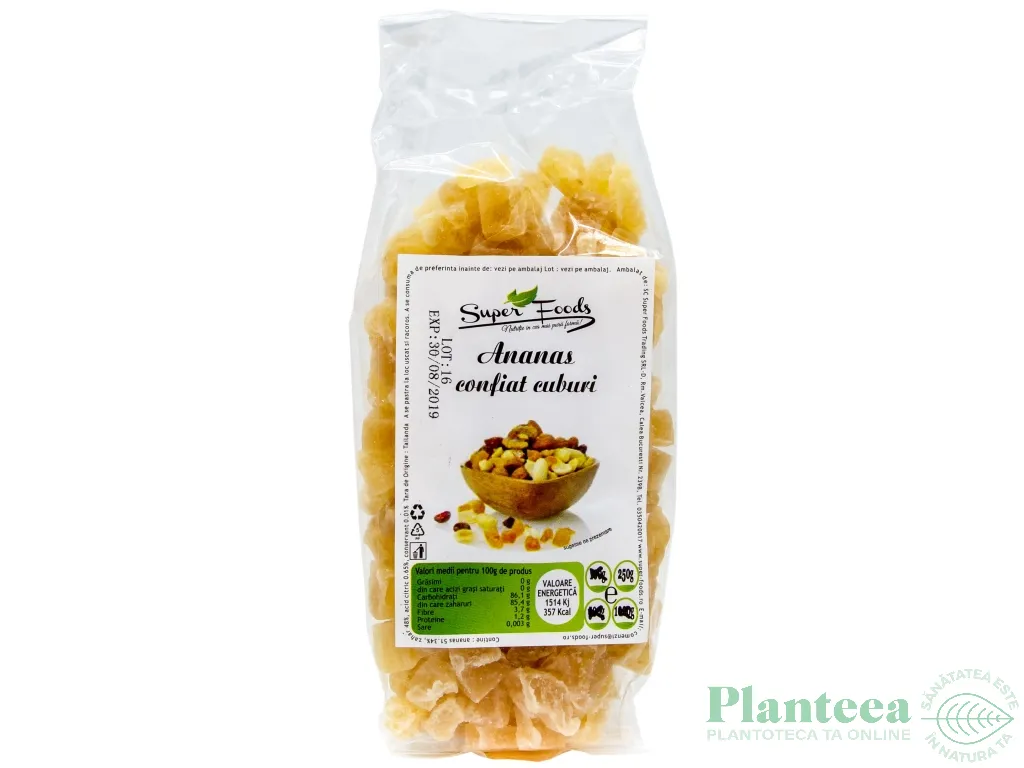 Ananas confiat 250g - SUPERFOODS