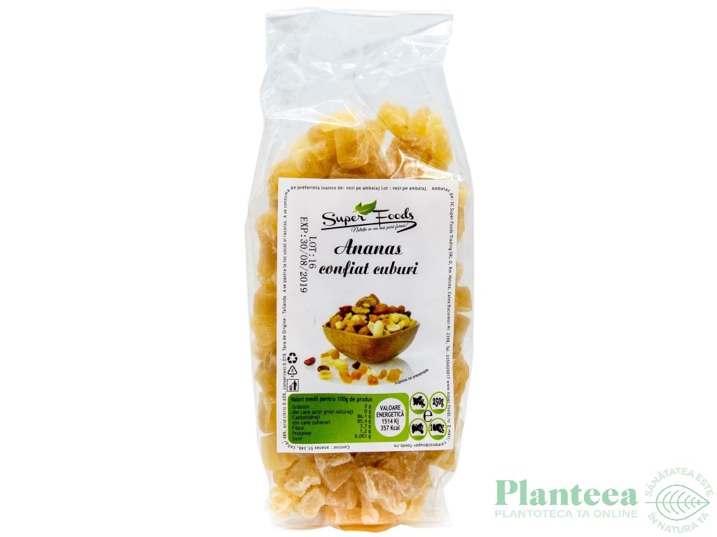 Ananas confiat 250g - SUPERFOODS