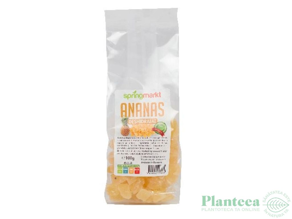 Ananas uscat 100g - SPRINGMARKT