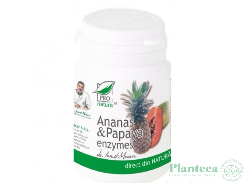 Ananas papaya enzime 60cps - MEDICA