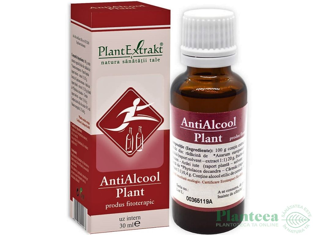 Tinctura Antialcool plant 30ml - PLANTEXTRAKT