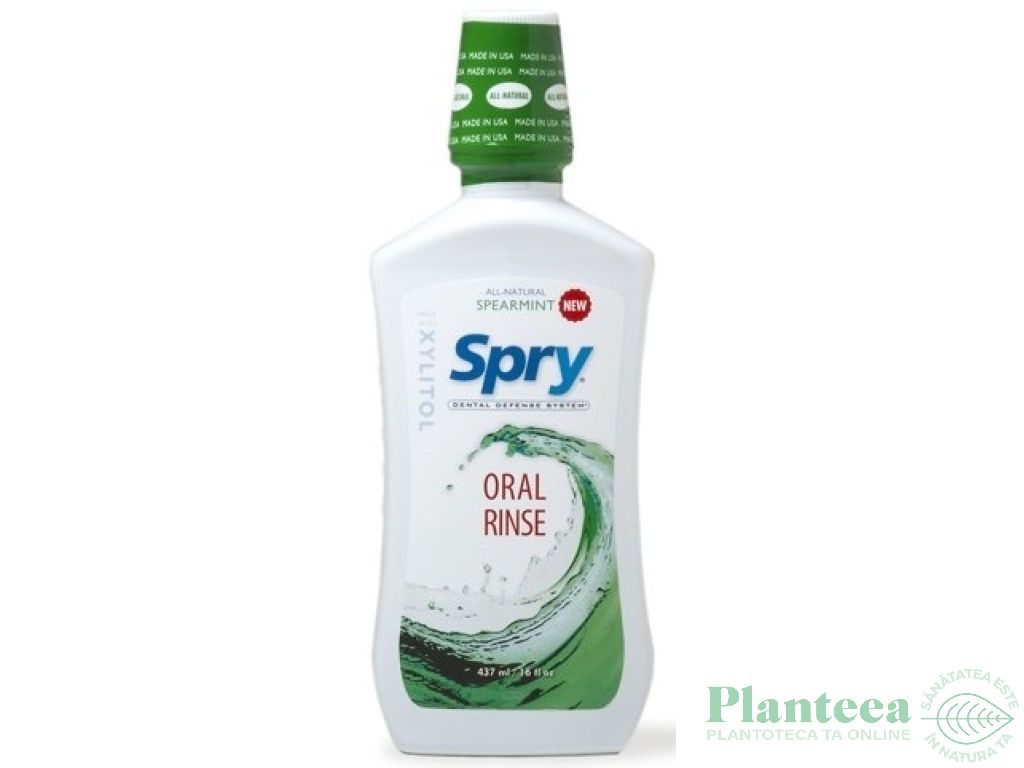 Apa gura xylitol spearmint 473ml - SPRY