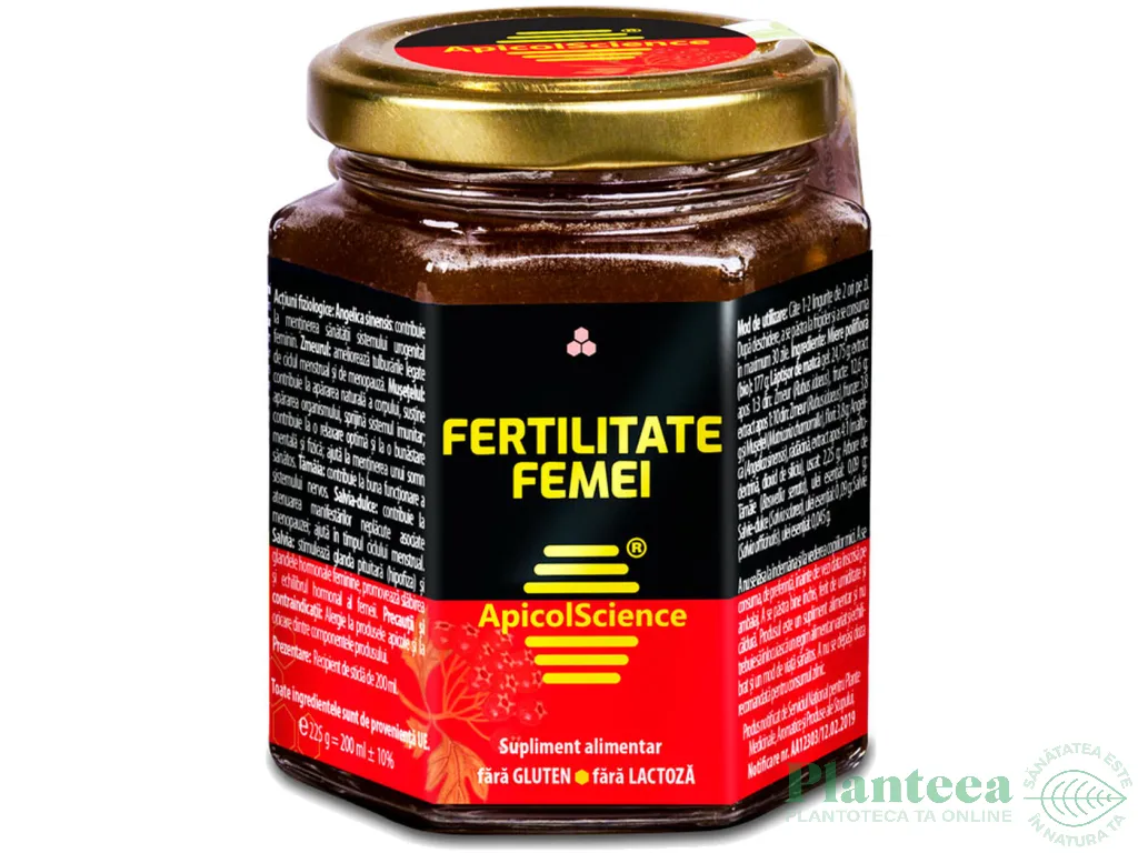 Remediu apicol Fertilitate femei 225g - APICOL SCIENCE