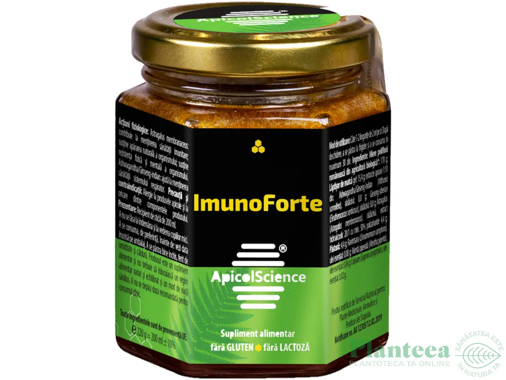 Remediu apicol ImunoForte 220g - APICOL SCIENCE