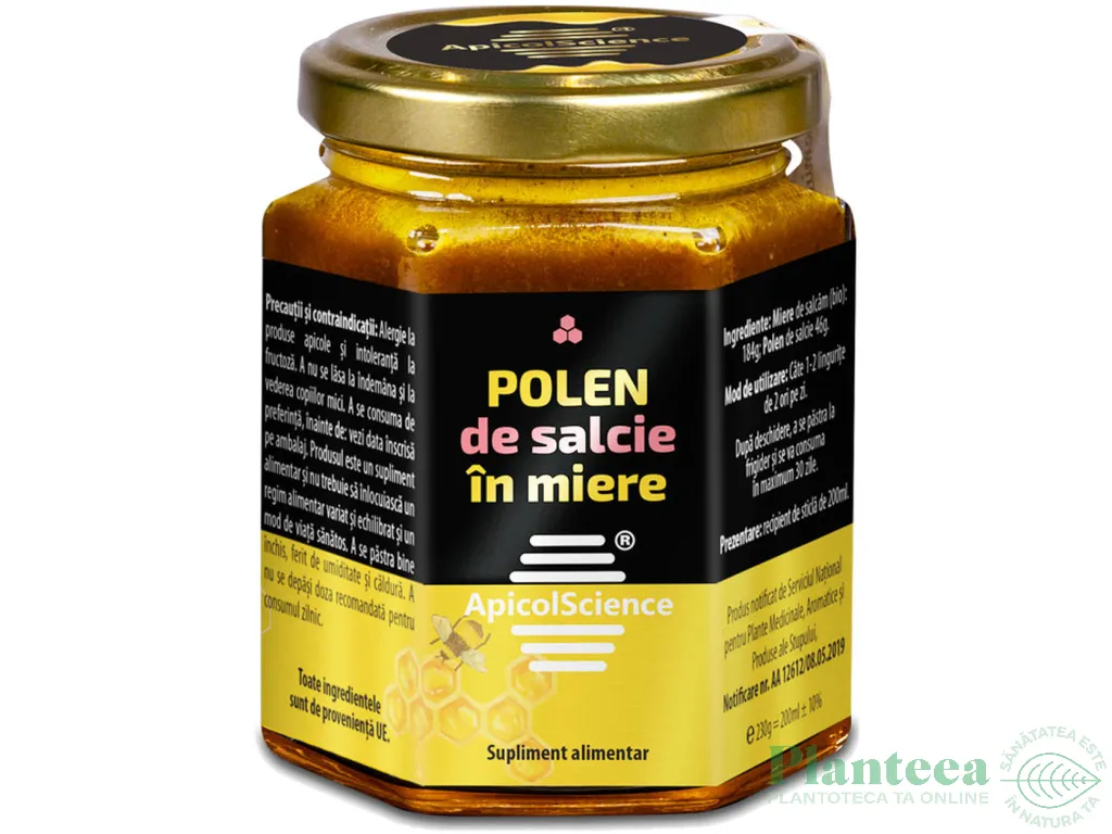 Polen salcie in miere 230g - APICOL SCIENCE