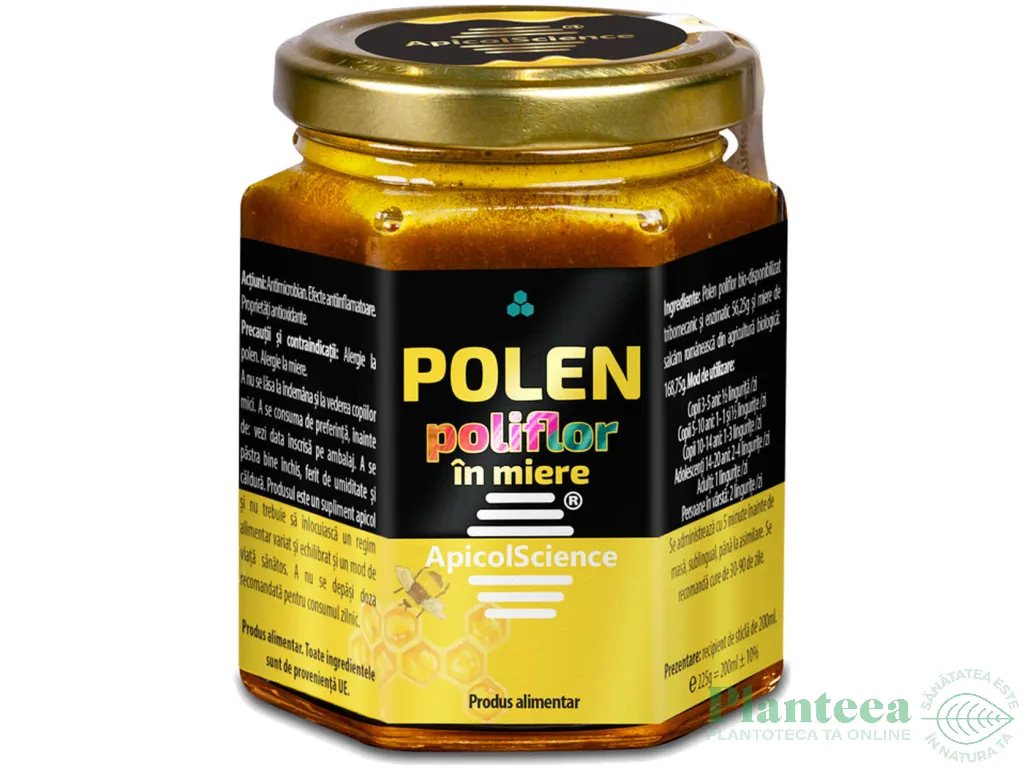 Polen poliflor in miere 225g - APICOL SCIENCE