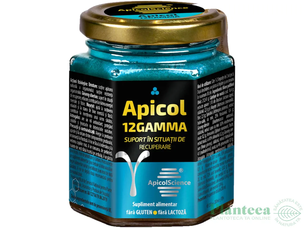 Miere albastra Apicol 12gamma 225g - APICOL SCIENCE