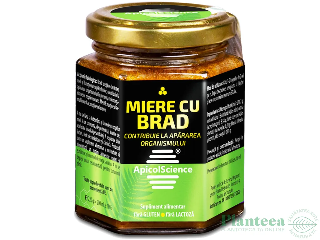 Miere cu brad 225g - APICOL SCIENCE