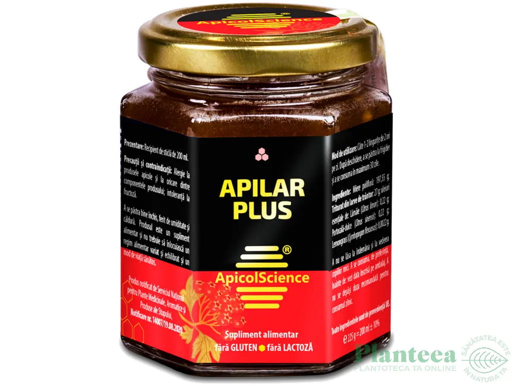 Miere Apilar plus 225g - APICOL SCIENCE