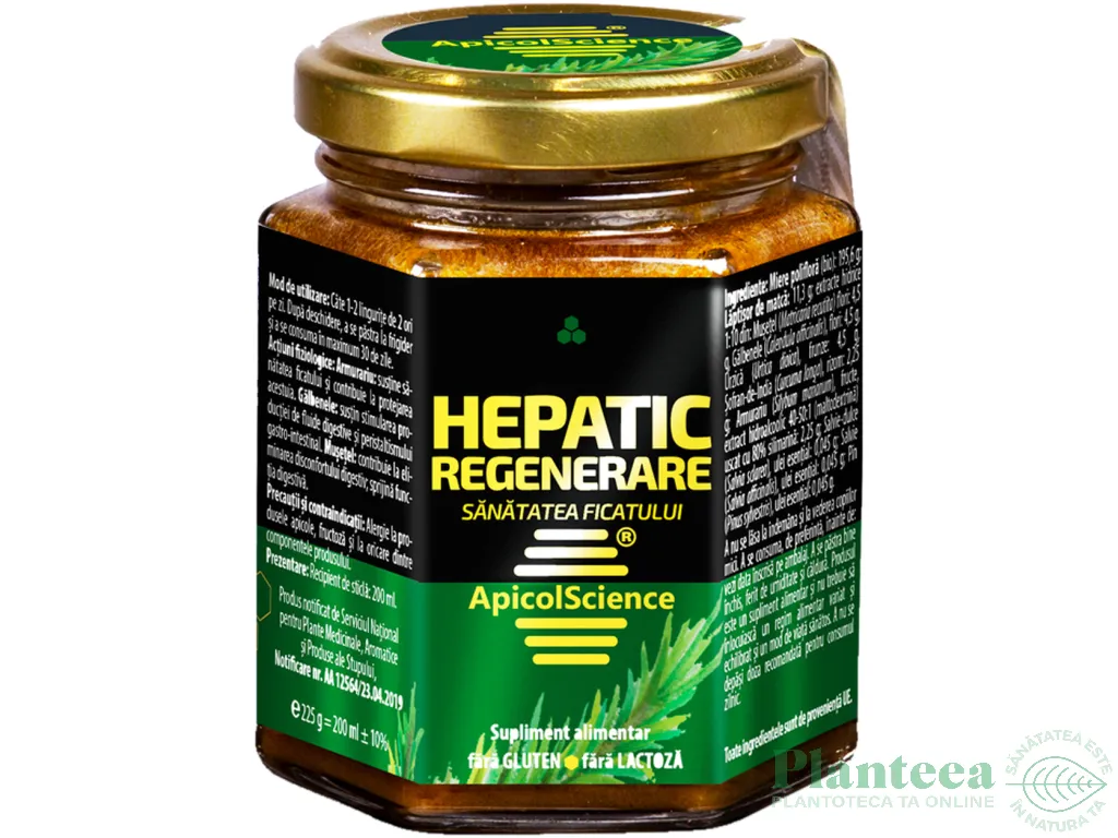 Remediu apicol Hepatic regenerare 225g - APICOL SCIENCE
