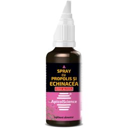 Spray propolis echinaceea fara alcool 50ml - APICOL SCIENCE