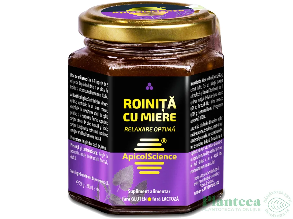 Remediu apicol roinita miere 250g - APICOL SCIENCE