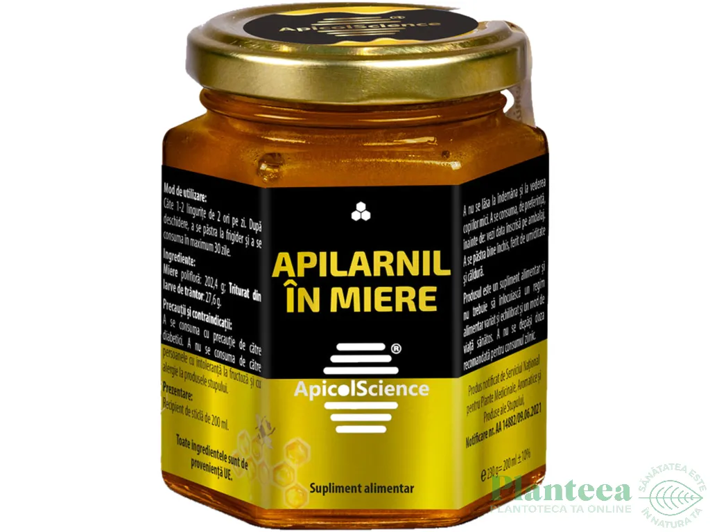 Apilarnil in miere 230g - APICOL SCIENCE