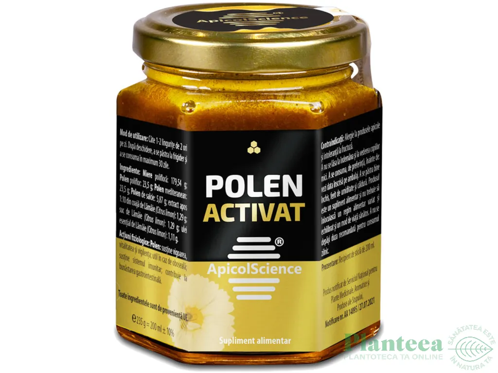 Polen activat 200ml - APICOL SCIENCE